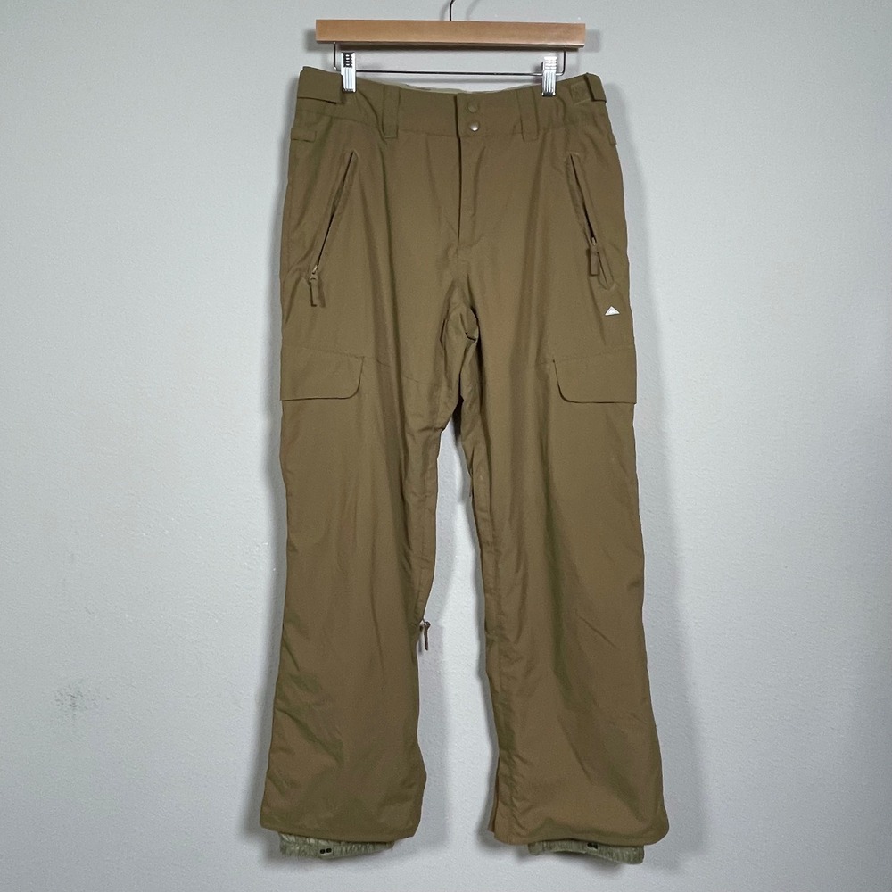 Quiksilver Snow Pants Mens 32 Brown Cargo Ski Snowboard Winter Outdoor Gear
